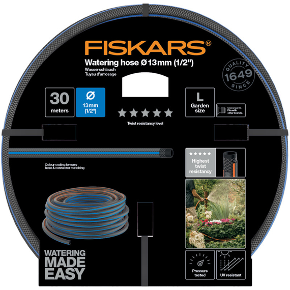 Fiskars Locsolótömlő, 13 mm (1/2), 30 m Q5