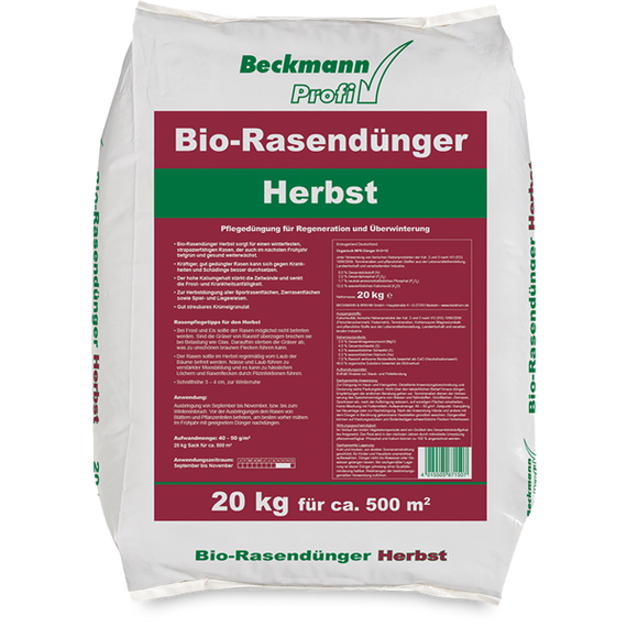 Beckmann | őszi/téli felkészítő szerves bio gyeptrágya | 20 kg