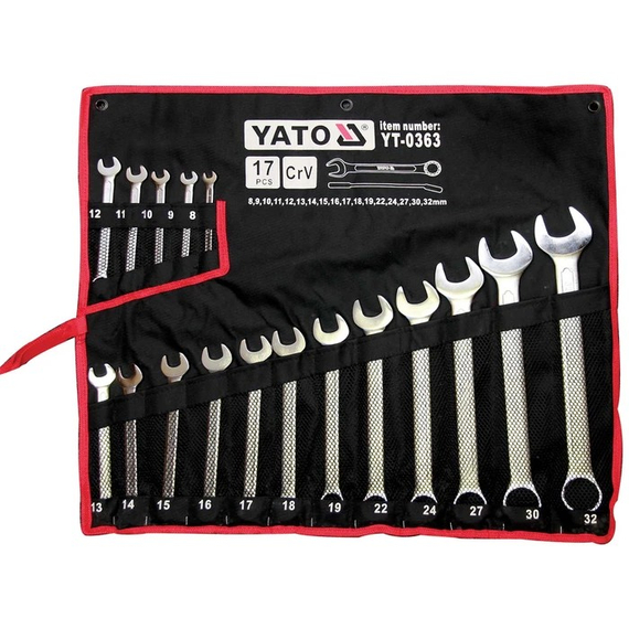 YATO Csillag-villás kulcs készlet 17 részes 8-32 mm CrV ~